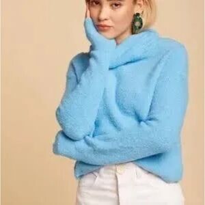 Free People Stormy Fuzzy Cowl-Neck Sweater